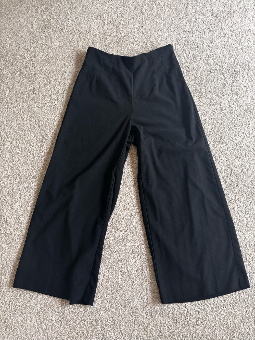 LOFT Black Wide-Leg High Waist Pants